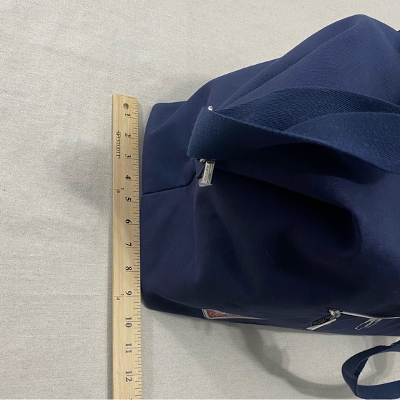 Polo Ralph Lauren Fragrances Logo P Wing Patch Duffle Gym Travel Bag Navy Blue - Picture 10 of 12